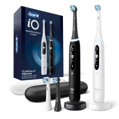 Oral-B iO7 Black Onyx & White Alabaster Electric Toothbrush Twinpack