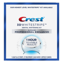 Professional Exclusive Crest 3DWhitestrips Supreme with LED Light