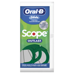 Oral-B Glide Floss Picks with Scope Outlast, 3 count