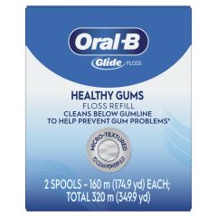 Oral-B Glide Healthy Gums floss 160M Refill unflavored, 2 count