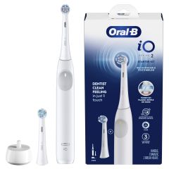 Oral-B iO2 Pure White Electric Toothbrush Starter Kit