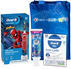 Crest+Oral-B Kids 3+ Spiderman Electric Toothbrush System